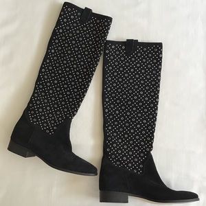 Rare Michael Kors Studded Leather Suede Boots 10